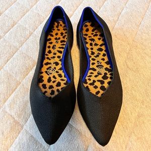 ROTHY’S Sz 8 The Point Black Pointed Slip-on Flats Originally $140